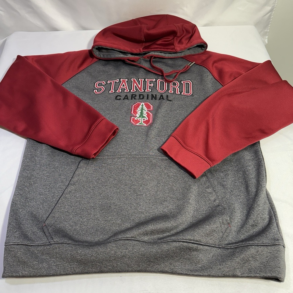 Stanford University Cardinal Campus Drive Maroon Dark Grey Hoodie‎ XL